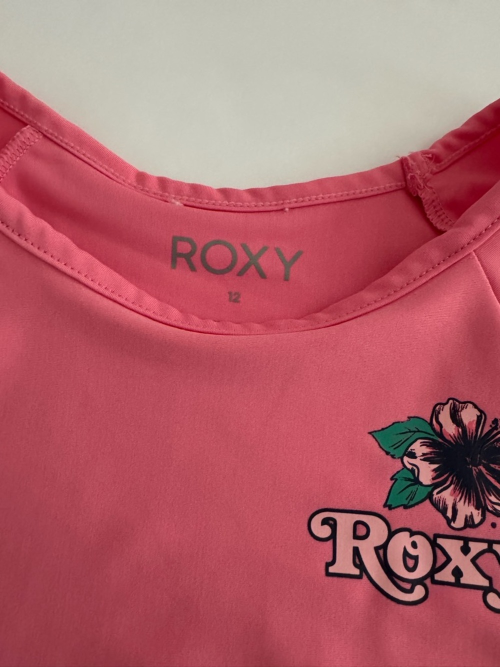 NWOT! Roxy Girls' Floral One-Piece Swimsuit Set Size 12 - runs small - Picture 4 of 5